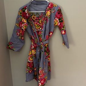 Bridesmaid robe- floral